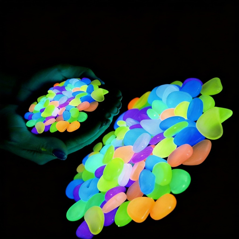 Marine Aquarium Tanks - Glowing pebbles100-500pcsLuminous resin stones for landscape