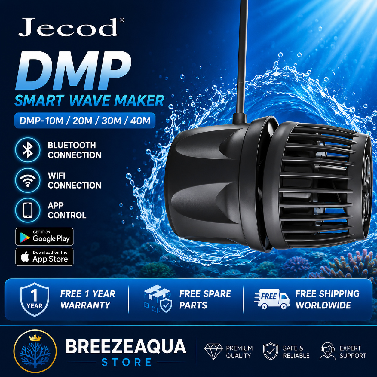 Marine Aquarium Return Pump - Jecod/Jebao New Cordless DMP-10M/20M-30/40M WiFi Bluetooth