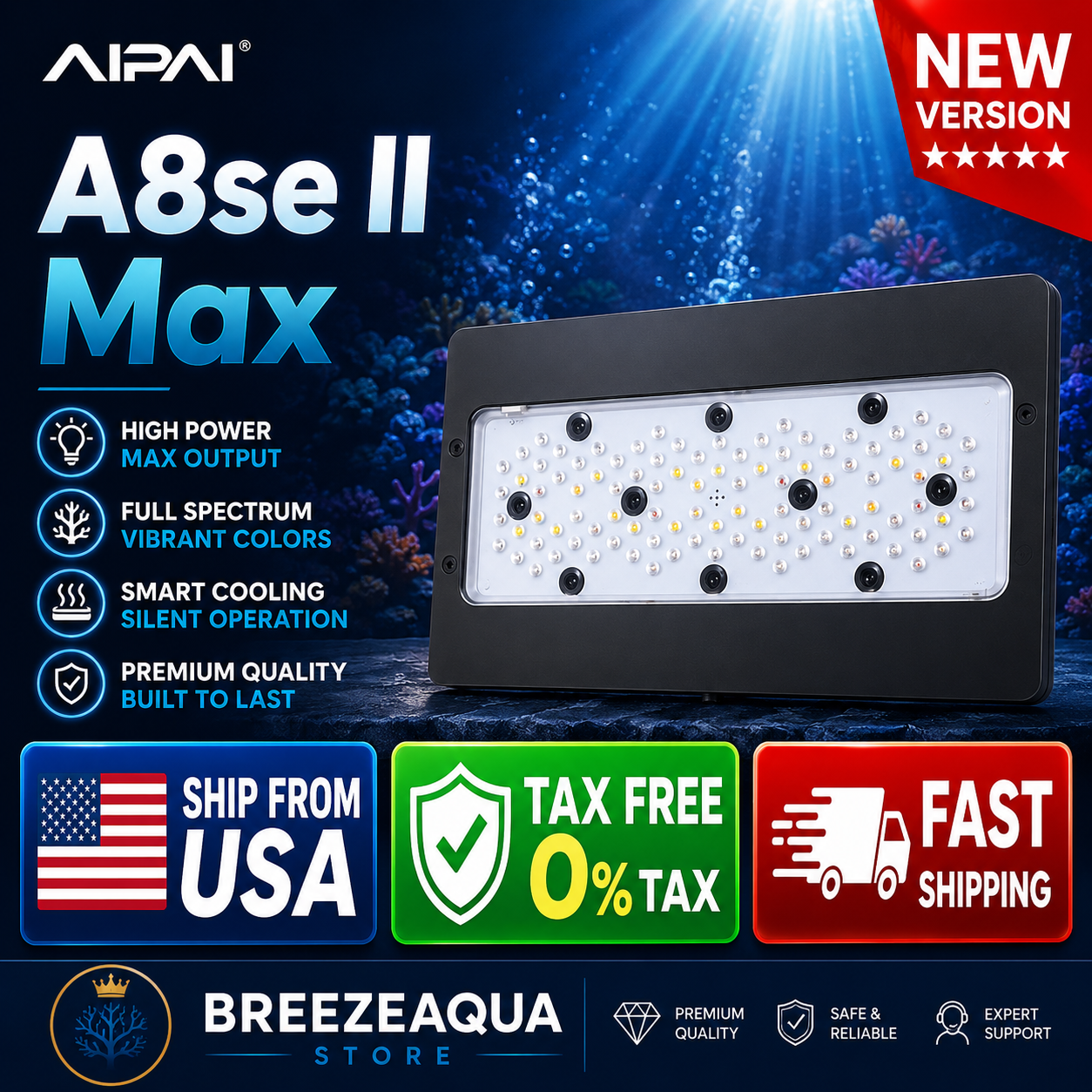 Aquarium Blue Marine Reef - A8se II Max A8se II Blue