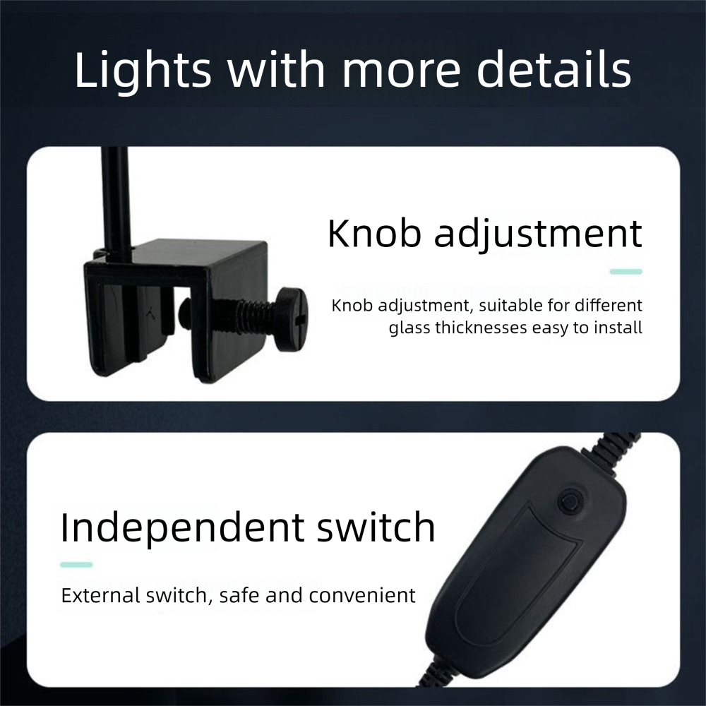 3 Color Modes Mini Clip-on Aqu - Aquarium Marine Light 리뷰 및 가격
