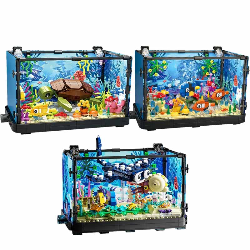 Fish Tank Building Block Set w - Aquarium Marine Light 리뷰 및 가격