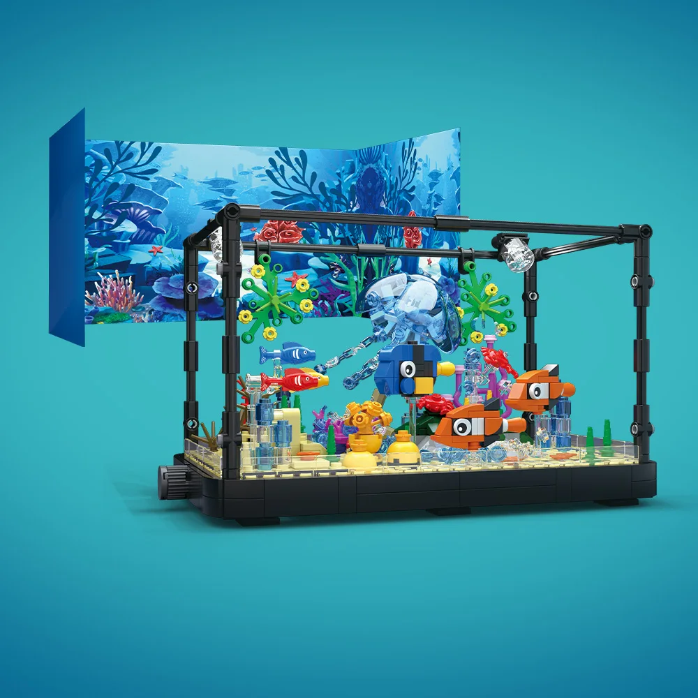 Fish Tank Building Block Set w - Aquarium Marine Light 리뷰 및 가격